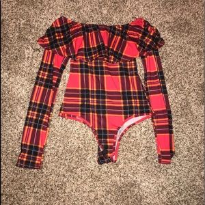 Plaid bodysuit